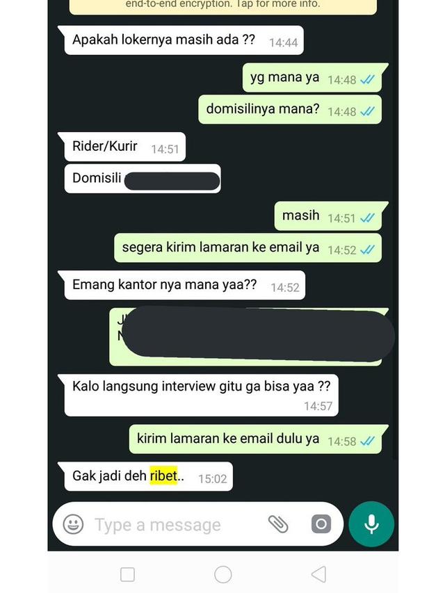 6 Chat Orang Cari Kerja, dari Tak Sopan Sampai Bikin Emosi