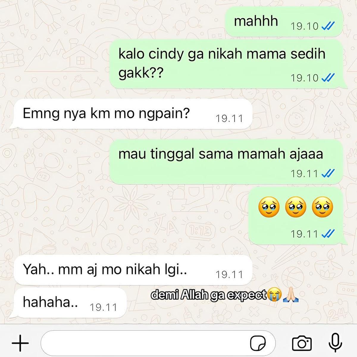 'Kalau Aku Enggak Nikah Sedih Enggak?', Jawaban Sang Ibu Bikin Syok Anaknya