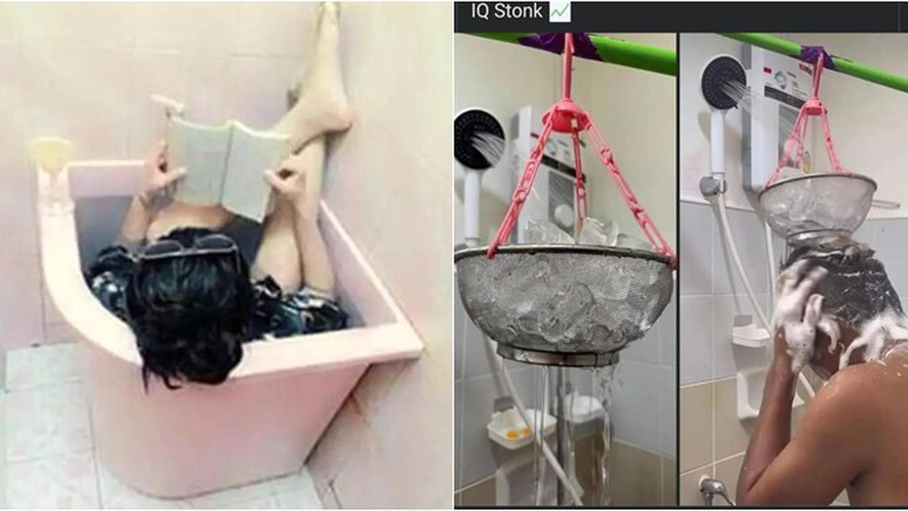 7 Potret Cara Orang Lawan Cuaca Panas Ini Bikin Geleng Kepala