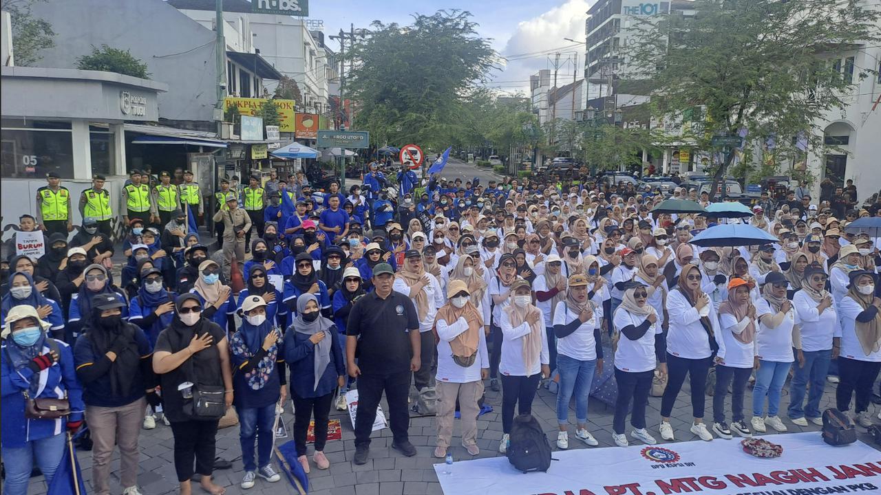 Ribuan Buruh di Yogyakarta Desak Pemerintah Sahkan RUU Ketenagakerjaan