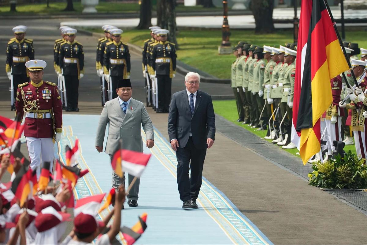 FOTO: Presiden Prabowo Terima Kunjungan Kenegaraan Presiden Jerman di Istana Merdeka