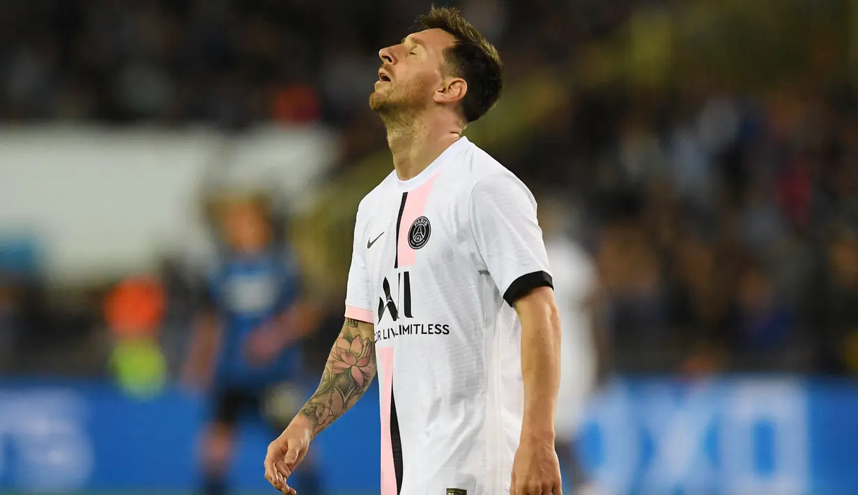 Dengan hasil ini, PSG hanya meraih satu poin dan berada di belakang Manchester City yang pesta gol ke gawang RB Leipzig 6-3. (AFP/John Thys)