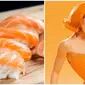 Sushi dengan salmon (Sumber: Twitter/aquarialegend)