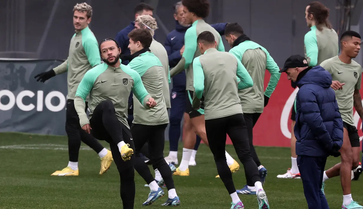 Atletico Madrid akan menjamu Lazio di Metropolitano Stadium pada matchday 6 Grup E Liga Champions 2023/2024, Kamis (14/12) dini hari WIB nanti. (Thomas COEX / AFP)