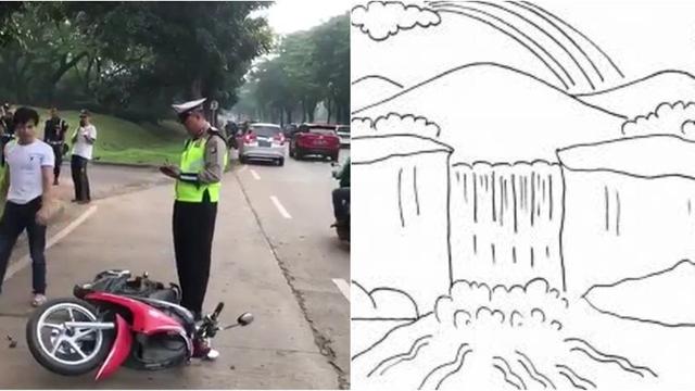 Catatan Polisi Buatan Warganet untuk Pria yang Ngamuk Saat Ditilang