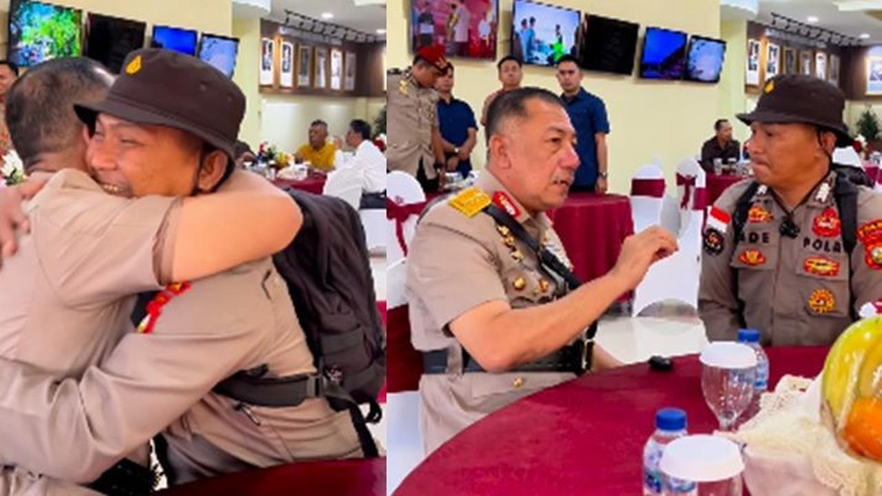 Penuh Haru Perpisahan Jenderal Eks Kapolda dengan Polisi Rocker, Saling Peluk Beri Pesan Menyentuh