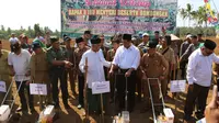 Kementerian Pertanian mencanangkan tanam jagung perdana di Kabupaten Pringsewu, Lampung, pada Selasa (4/9/2018) dengan melibatkan beberapa pesantren.