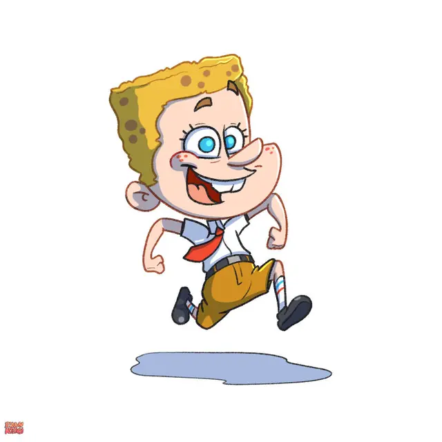 Ilustrasi 6 Tokoh Kartun SpongeBob SquarePants Versi Manusia Ini Kreatif Banget