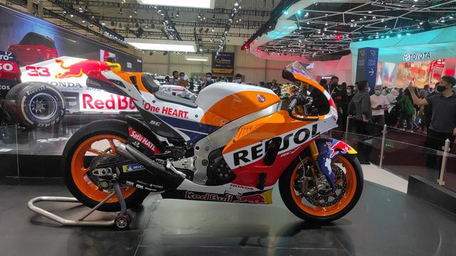 Motor RC213V Milik Marc Marquez Juga Mejeng di Booth Honda (Arief A/Liputan6.com)