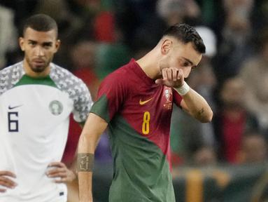 Portugal sukses menghajar Nigeria dalam laga pemanasan terakhir sebelum Piala Dunia 2022, Estadio Jose Alvalade, Jumat, (18/11/2022). (AP/Armando Franca)