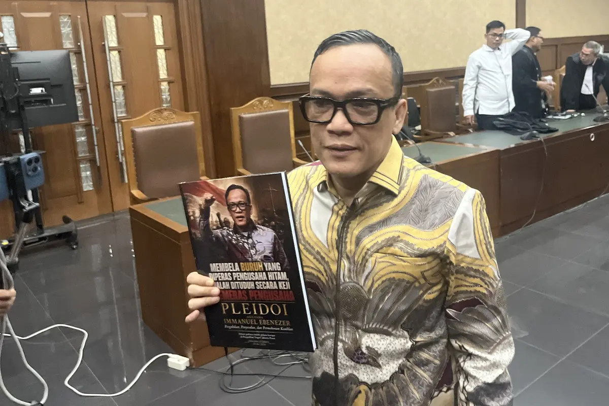 Terdakwa Eks Wakil Menteri Ketenagakerjaan (Wamenaker), Immanuel Ebenezer Gerungan alias Noel di Pengadilan Tipikor Jakarta.