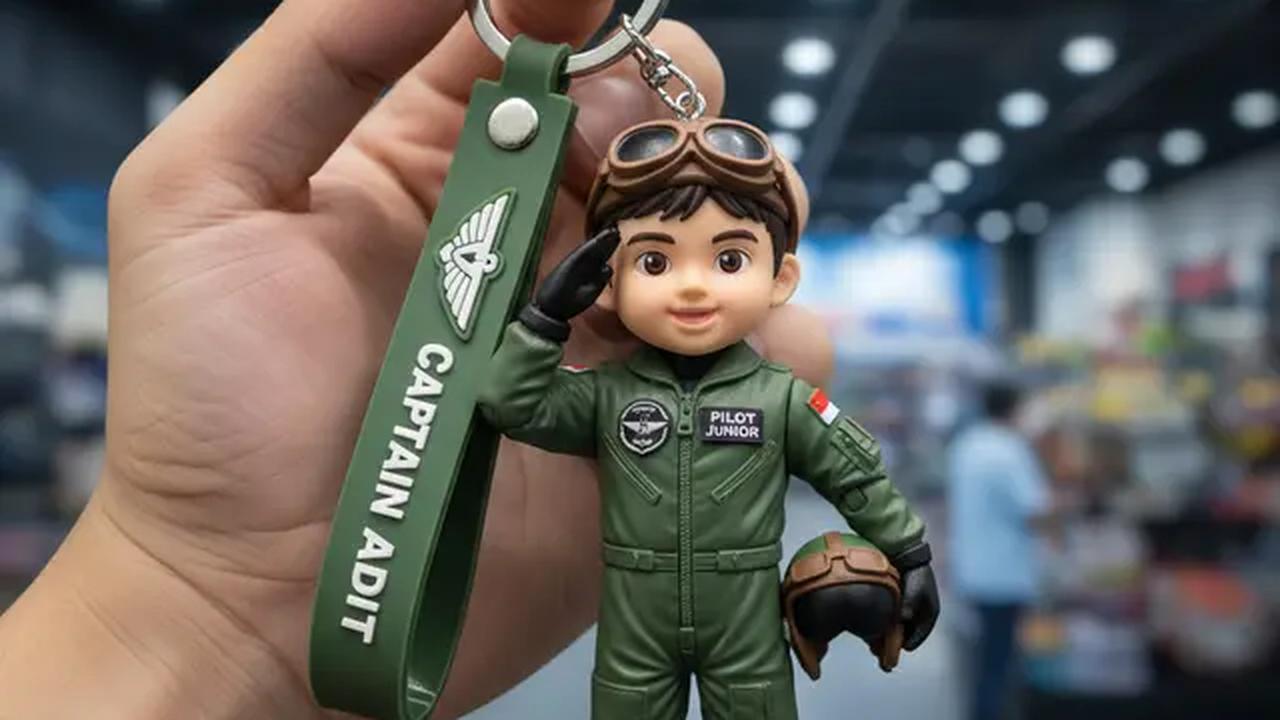 Miniatur Gantungan Kunci Gemini AI (created by AI)