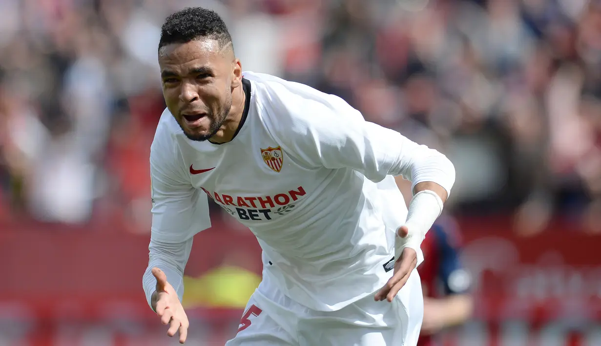 5. Youssef En-Nesyri - Penyerang asal Maroko ini bisa menjadi ancamam bagi lini pertahanan Bayern Munchen. Youssef En-Nesyri juga tampil apik serta menyumbangkan gol kemenangan Sevilla saat mengalahkan AS Roma di Liga Europa. (AFP/Cristina Quicler)