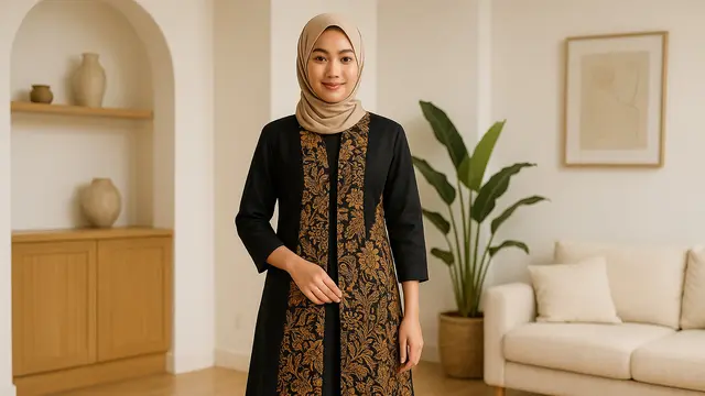 7 Model Outer Batik Kombinasi Polos yang Cocok Dipadukan dengan Rok, Simpel Tapi Anggun