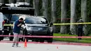 Calon presiden Amerika Serikat (AS) Donald Trump kembali menjadi target penembakan, Minggu (15/9/2024) di West Palm Beach, Negara Bagian Florida. (CHANDAN KHANNA/AFP)