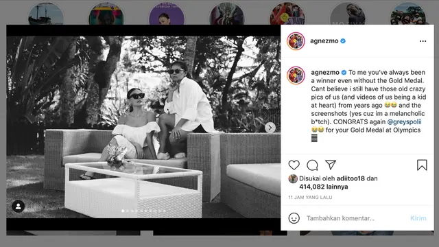Unggahan Agnez Mo. (Foto: Instagram @agnezmo)