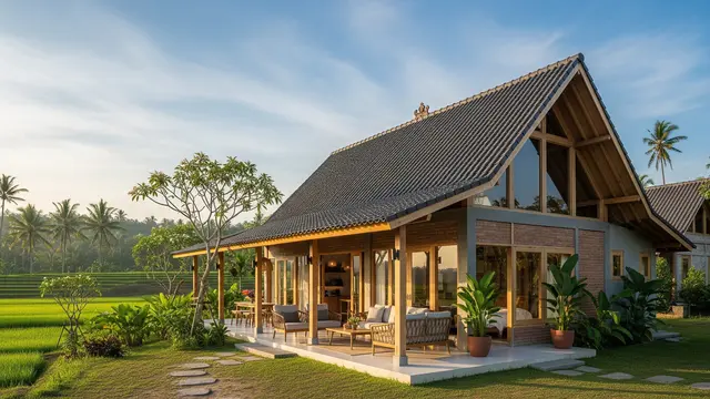 Rumah Ala Pedesaan yang Bikin Pikiran Lebih Tenang. Foto AI Generated