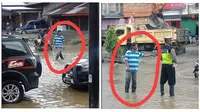 Seperti Warga Biasa, Wakil Bupati Jayapura Ini Langsung Turun Lapangan Tinjau Banjir