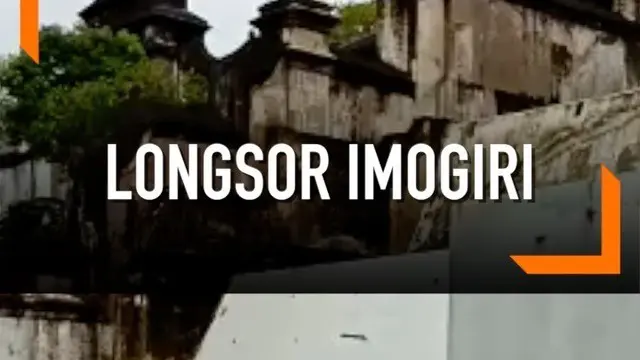 Longsor terjadi di sisi timur kompleks Makam Raja Imogiri, Bantul, Yogyakarta.