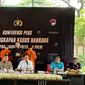 Dirtipid Narkoba Bareskrim Polri Brigjen Krisno Halomoan Siregar menggelar konferensi pers terkait pengungkapan peredaran narkoba jenis sabu seberat 50 kilogram yang berasal dari Malaysia. (Liputan6.com/Nanda Perdana Putra)