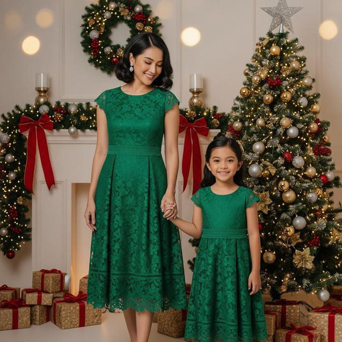 7 Rekomendasi Dress Natal Hijau 2025 dengan Potongan Elegan untuk Semua Usia