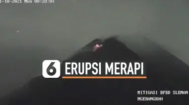 Aktivitas Gunung Merapi kembali terdeteksi sejak Senin (18/1) dini hari. Guguran lava pijar dan awan panas terpantau dari puncak gunung tersebut.