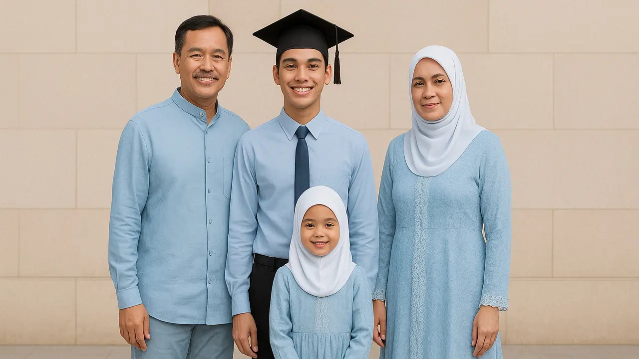 Rekomendasi Baju Wisuda Keluarga Warna Pastel Terbaru (Foto: ChatGPT)