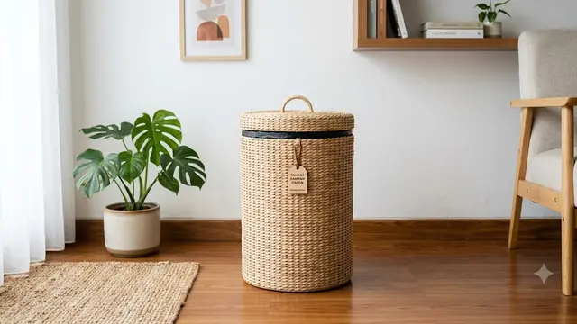 Ide Tempat Sampah Estetik dari Galon Bekas (AI Generated)