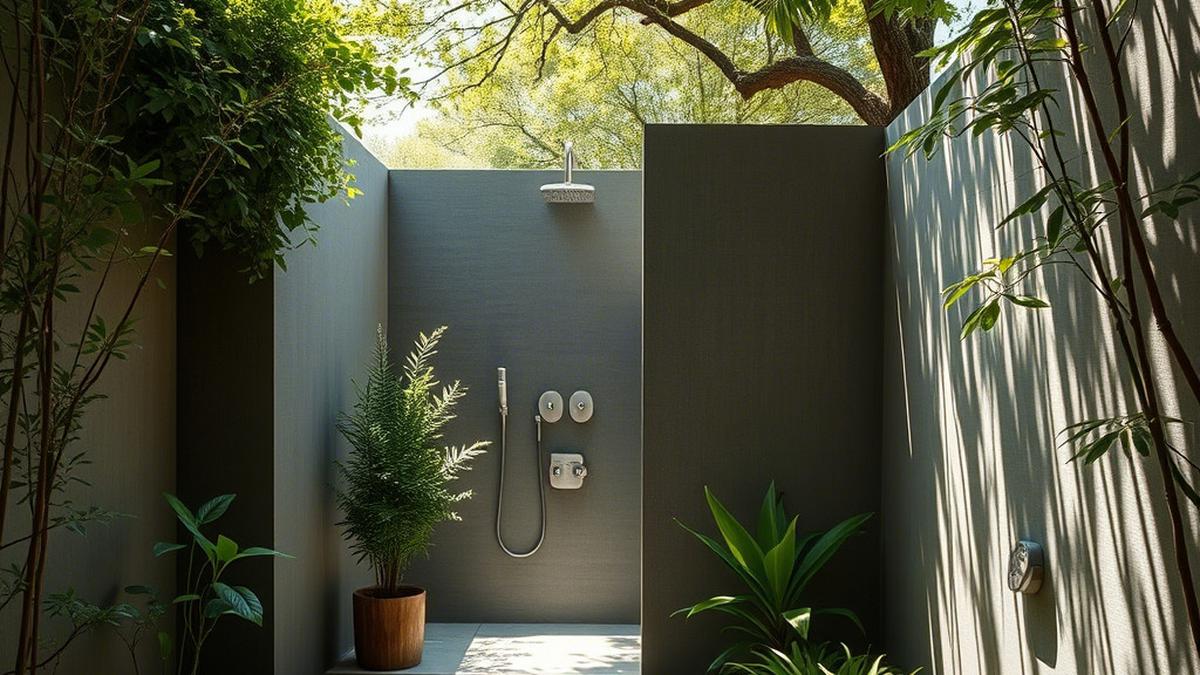 6 Ide Desain Kamar Mandi Outdoor yang Menyatu dengan Alam