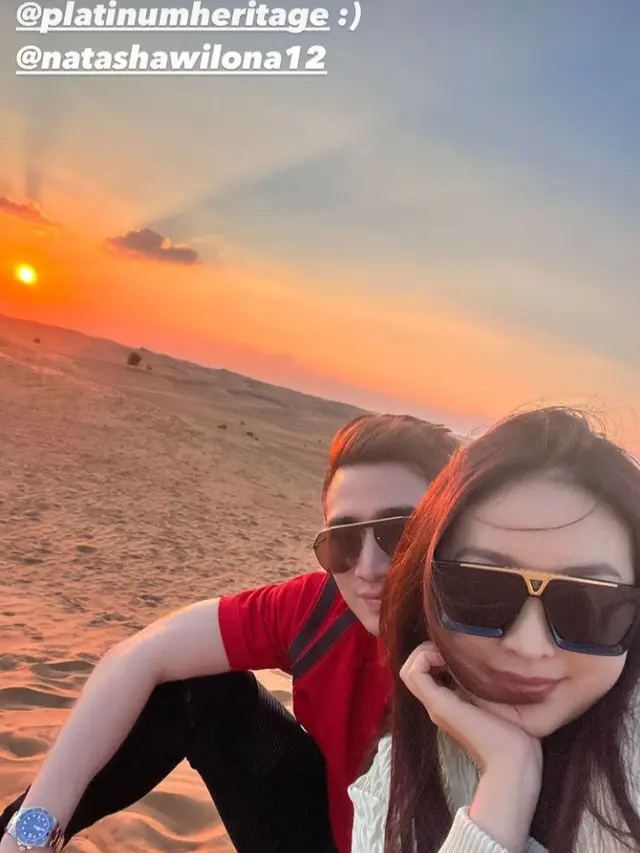 Natasha Wilona dan Verrell Bramasta di Dubai