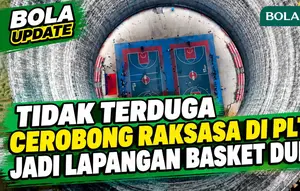 Tak Terduga! Cerobong Raksasa di PLTU Negara ini Diubah Jadi Lapangan Basket Berstandar Dunia