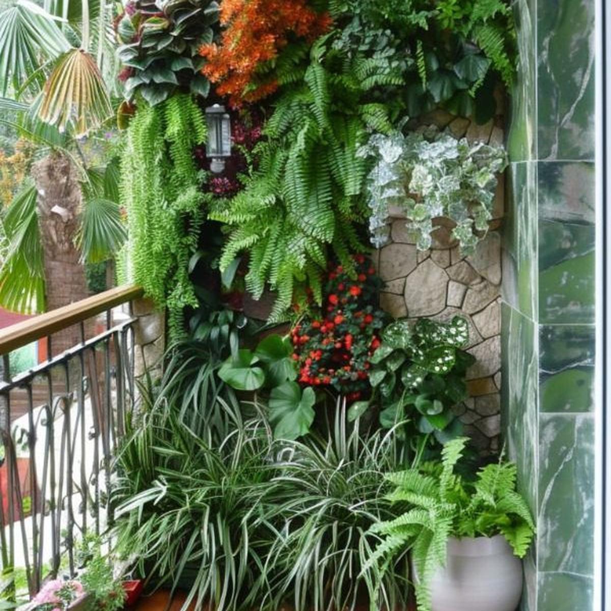 Ilustrasi Vertical Garden di Balkon (©Pinterest)
