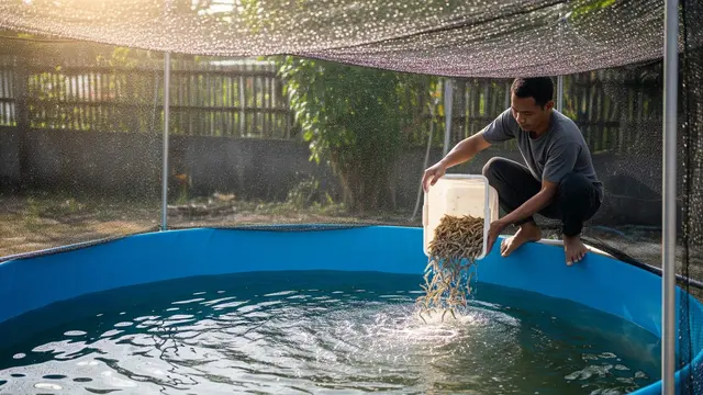 Budidaya Ikan Betok di Kolam Terpal