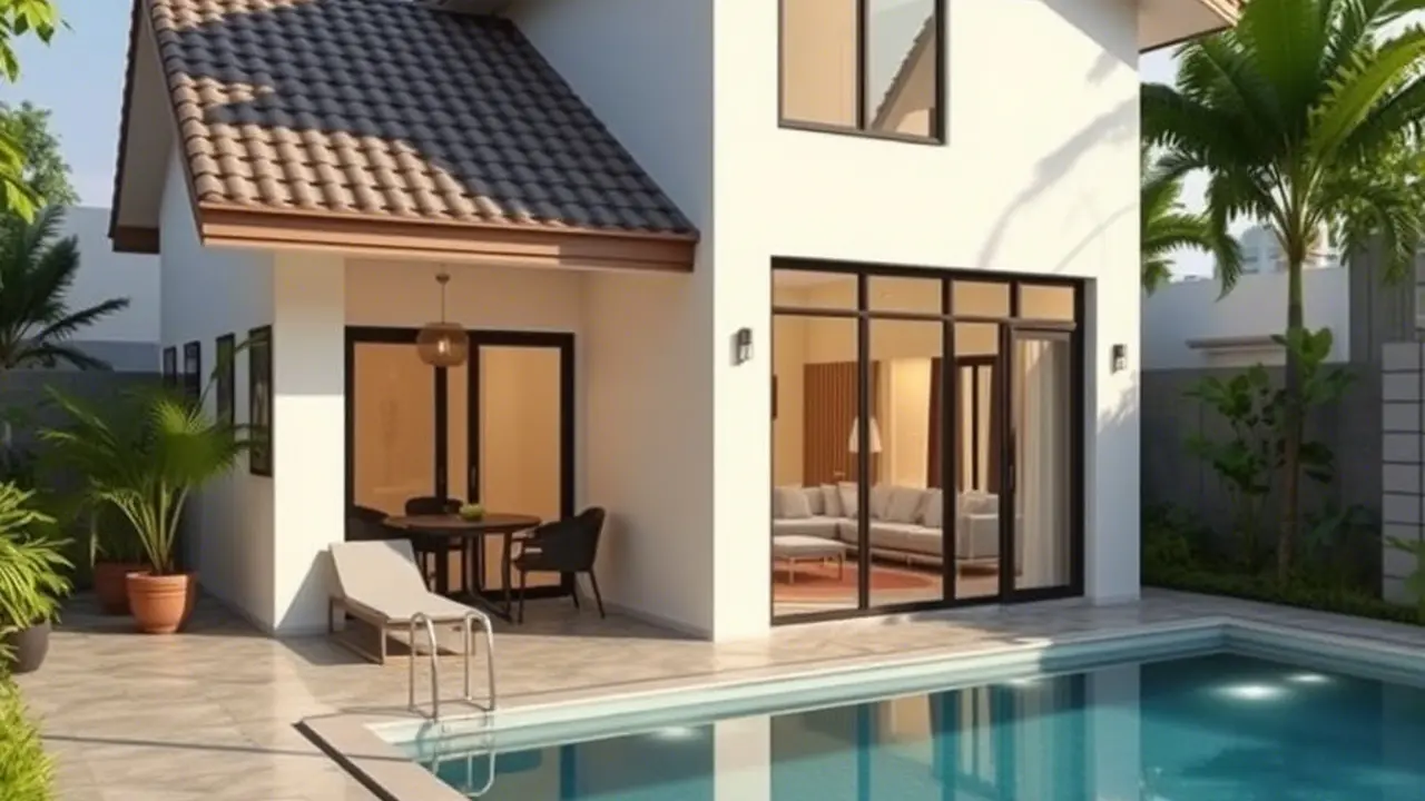 Rumah Sederhana Ada Kolam Renang
