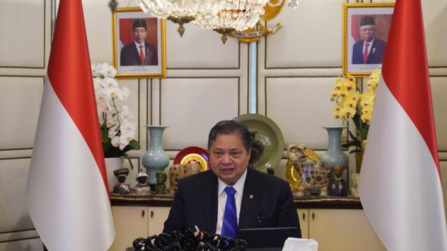 Menko Perekonomian Airlangga Hartarto saat ikuti rangkaian The 80th session of the Economic and Social Commission for Asia and the Pacific, Selasa (23//4/2024). (Foto: Kemenko Perekonomian)