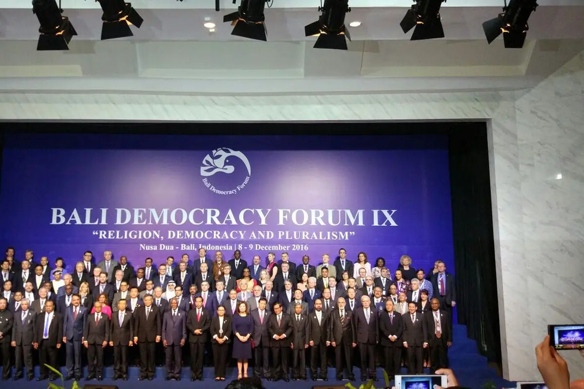 Bali Democracy Forum IX diadakan pada 8-9 Desember 2016 di Nusa Dua, Bali
