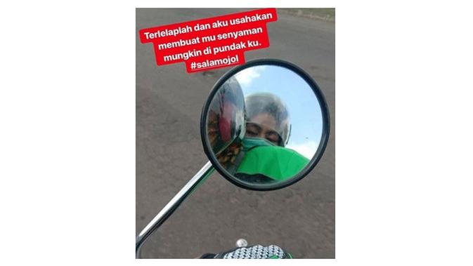 Momen Penumpang Ojek Online Tertidur Saat di Jalan Bikin Nyegir (sumber:newdramaojol.id)