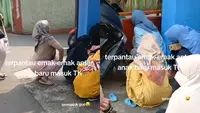 Viral Emak-Emak Antar Anak Masuk TK Hari Pertama (Sumber: TikTok/mamayukerow1)