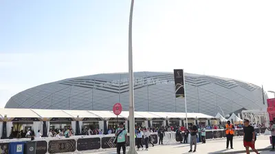 Education City Stadium, salah satu venue gelaran Piala Dunia 2022 Qatar. (Hendry Wibowo/Bola.com)