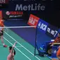 Tontowi Ahmad/Liliyana Natsir takluk dari pasangan Tiongkok, Zhang Nan/Zhao Yunlei di BCA Indonesia Open (Liputan6.com / Herman Zakharia)