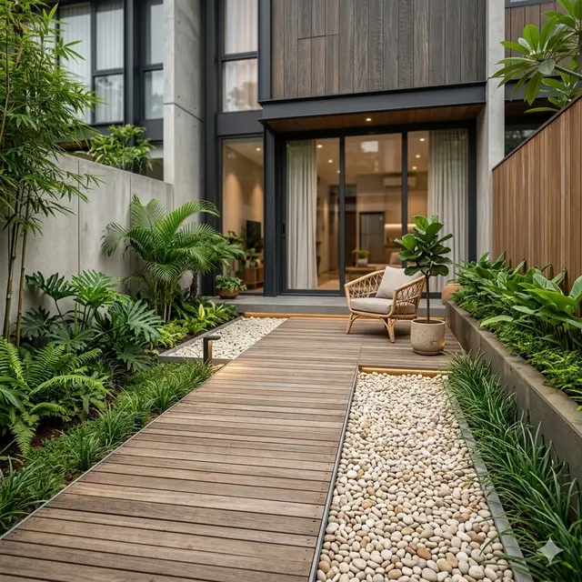 Desain Decking Taman Minimalis Modern