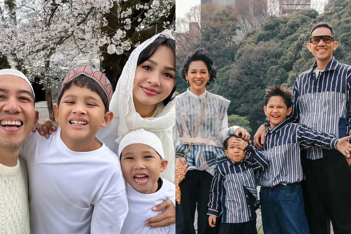 Tampilan Stylish Keluarga Andien Aisyah Lebaran di Jepang, Setia Pakai Brand Lokal