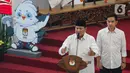 Usai ditetapkan, pasangan Prabowo-Gibran juga menyempatkan memberikan pernyataan. (Liputan6.com/Angga Yuniar)