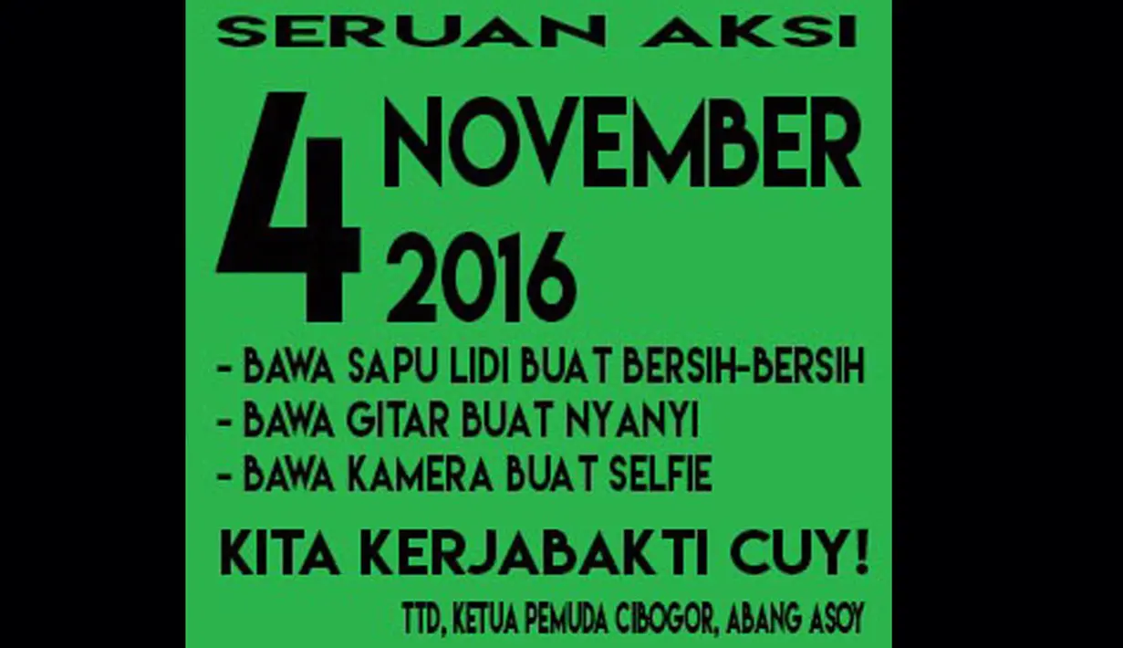 Seruan aksi (pojoksatu.com)