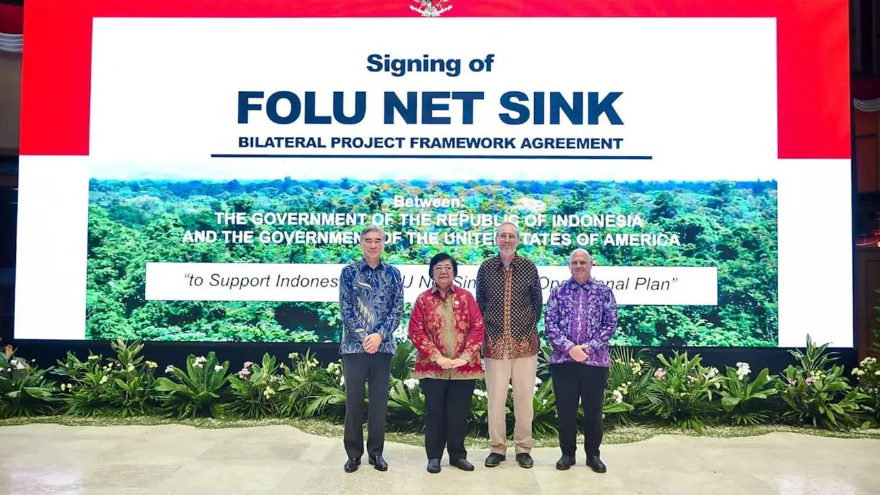 Pemerintah Indonesia dan Amerika Serikat (AS) menjalin kemitraan iklim dan konservasi baru pada Senin 17 Juli 2023. (Dok Kedubes AS di Jakarta)