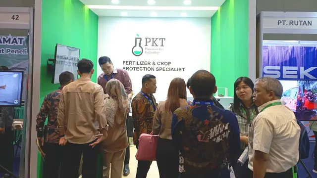 Booth Plantation Key Technology (PKT) sebagai Fertilizer & Crop Protection Specialist di Sawit Indonesia Expo (SIEXPO) 2023. (Dok PKT)