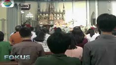 Dalam khotbahnya Romo Christoforus Kristiono Puspo berpesan bahwa umat Katholik harus menjalankan nilai-nilai pancasila dengann konsekuen.