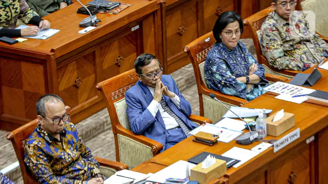 DPR Bersama Mahfud MD dan Sri Mulyani Bahas Transaksi Mencurigakan Rp 349 T
