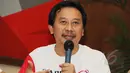 Manajer Komunikasi Bakti Olahraga Djarum Foundation, Budi Darmawan saat konferensi pers Djarum Badminton All Stars 2015 di Cilegon, Banten, Sabtu (14/3). (Liputan6.com/Helmi Afandi)