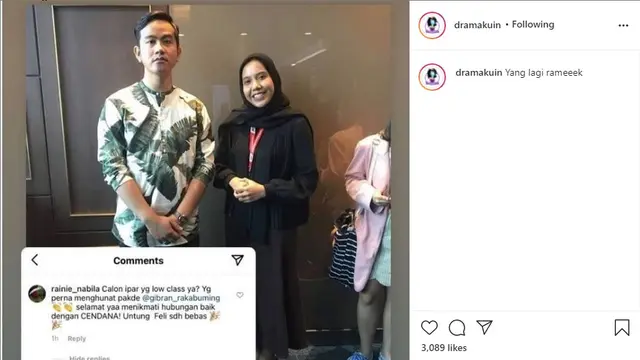 Gibran Rakabuming Raka (Foto: Instagram/@dramakuin)